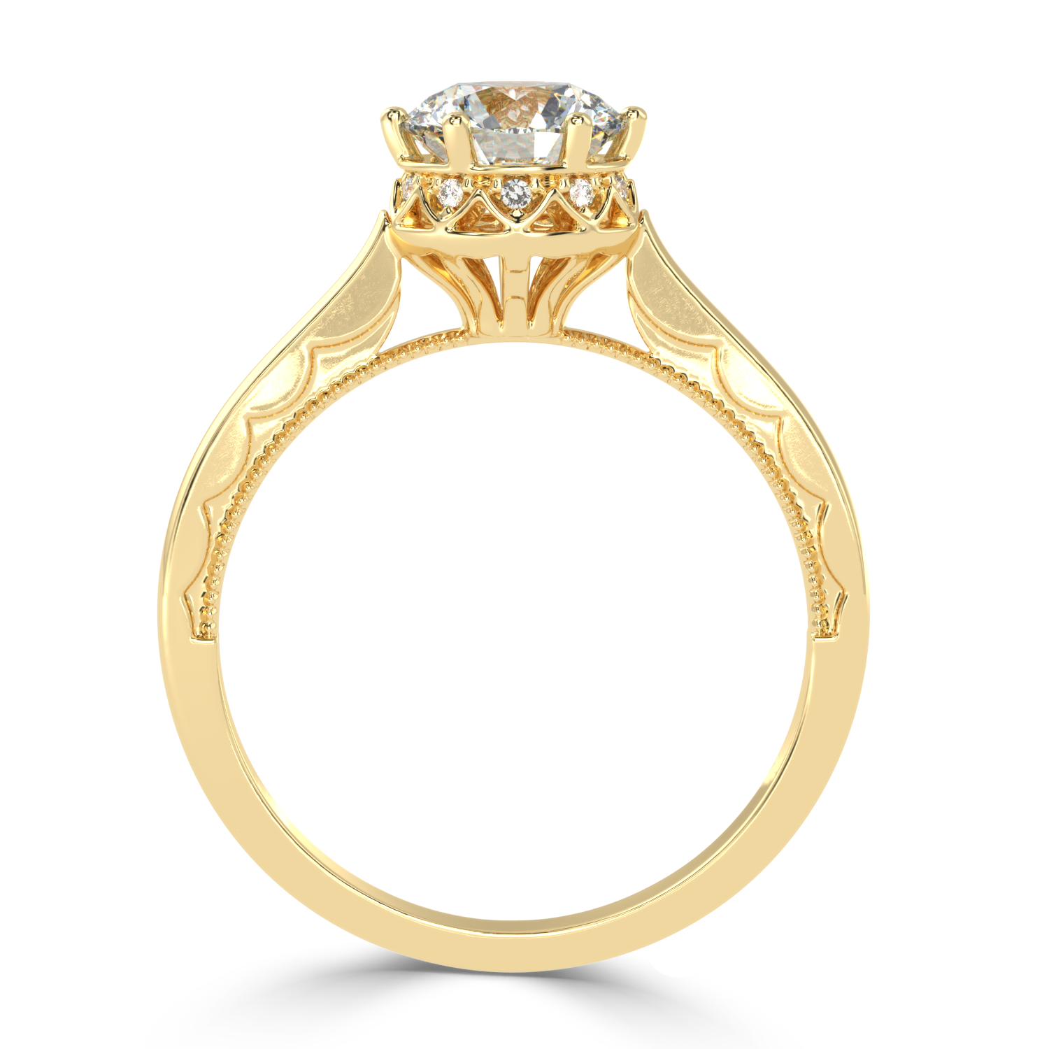 0.88 Carat G Color VS1 Clarity Diamond Studded Natural Diamond Ring.